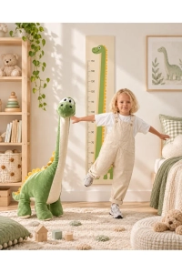 Dinozor Peluş Yastık Oyuncak Yeşil (1 METRE)